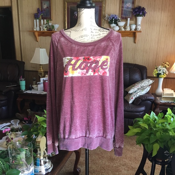 pretty rebel Tops - 🎉NWT burgundy hope sweater pullover🎉